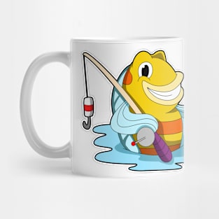 Fish with Fishing rod in Water Mug